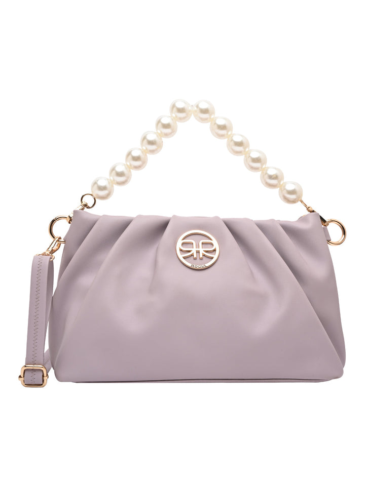 Rocia By Regal Lilac Women Pearl Handle Bag