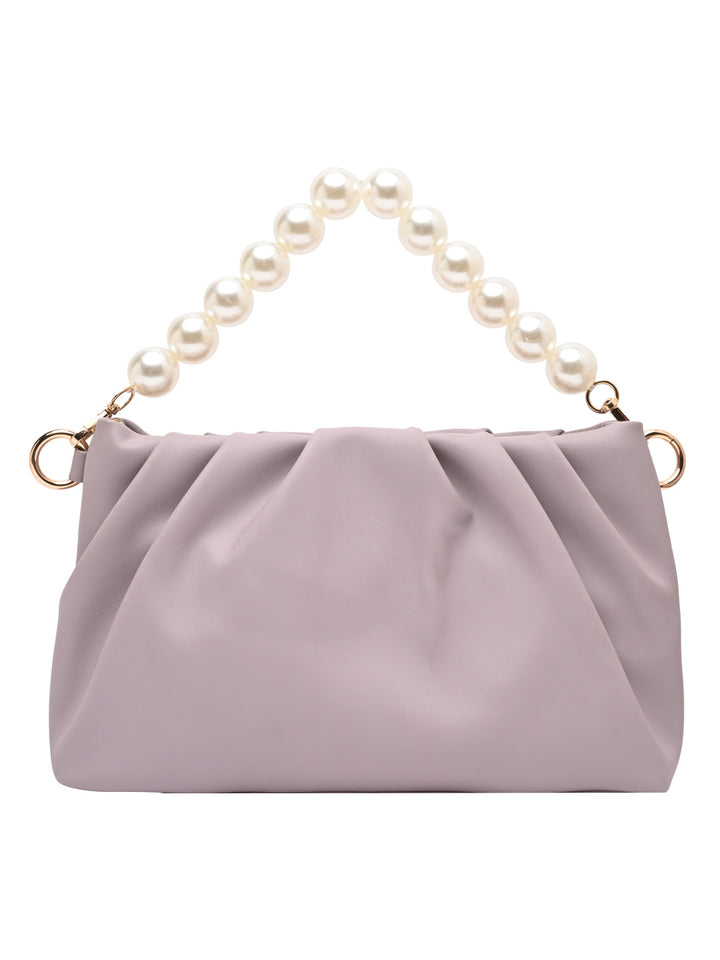 Rocia By Regal Lilac Women Pearl Handle Bag