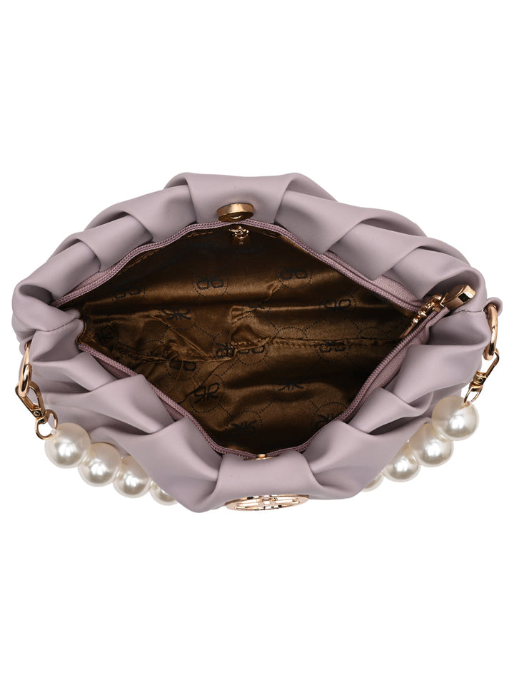 Rocia By Regal Lilac Women Pearl Handle Bag