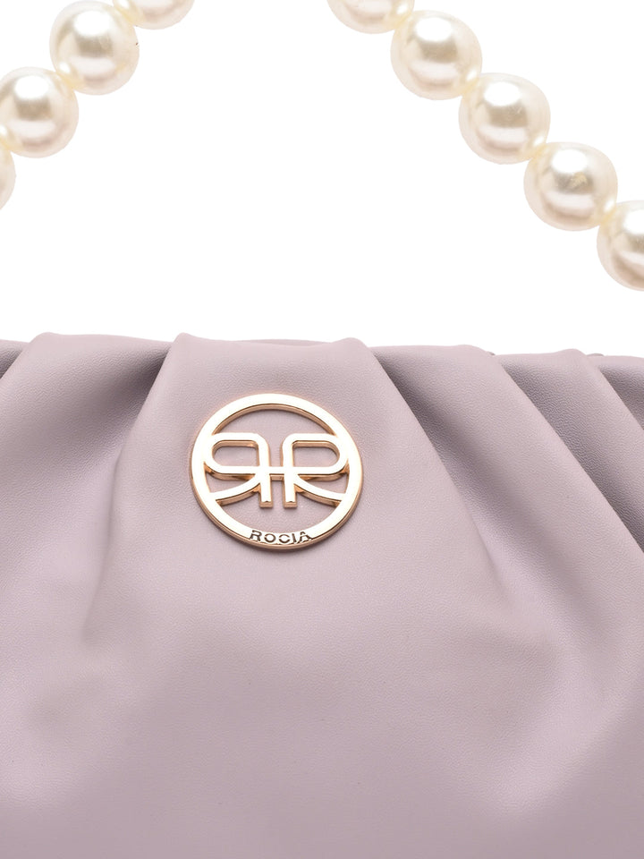 Rocia By Regal Lilac Women Pearl Handle Bag