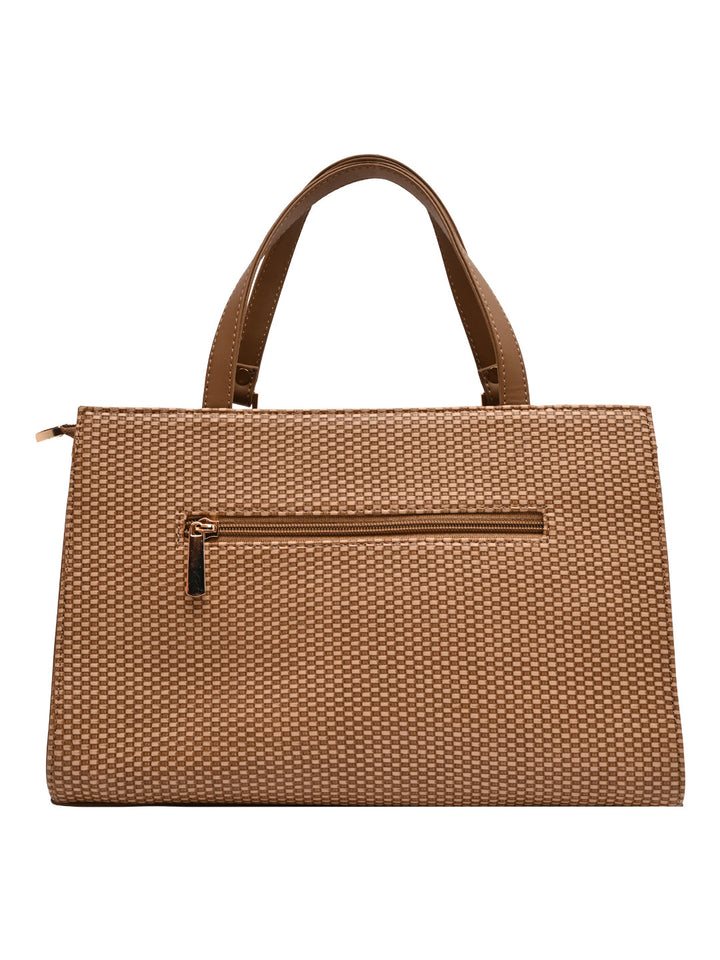 Rocia By Regal Beige Women Textured Handbag