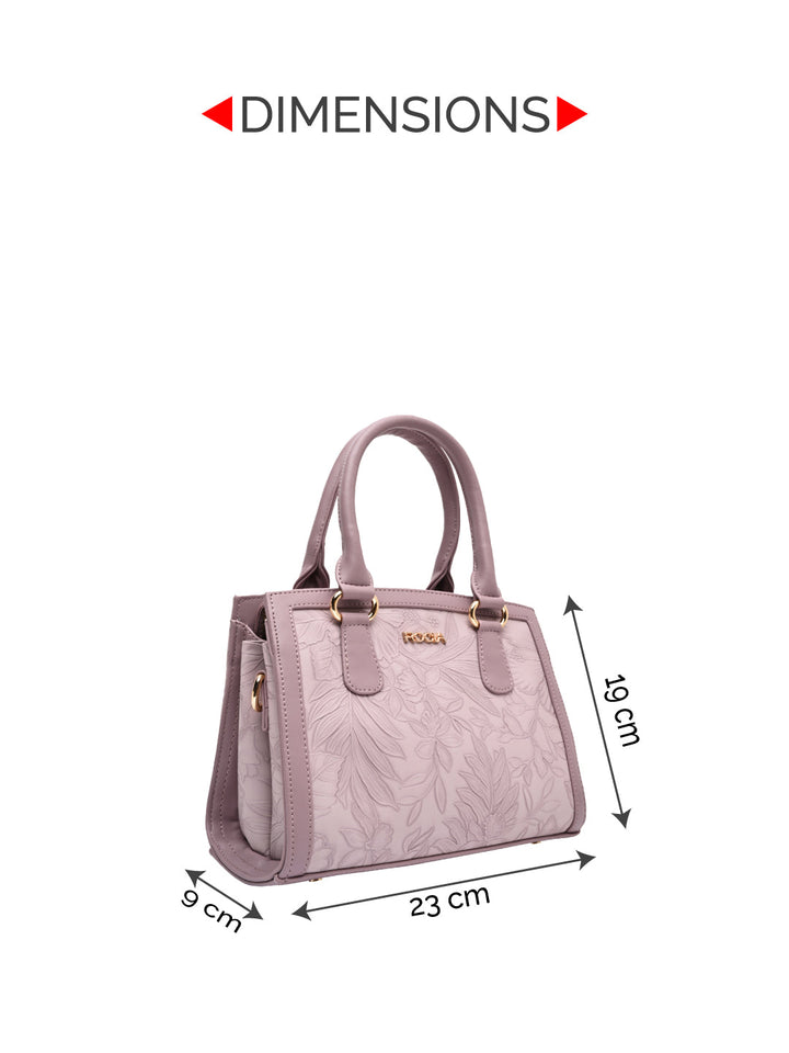 Rocia By Regal Lilac Women Flower Patterned Self Handbag