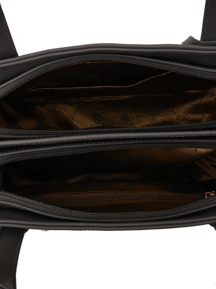 Rocia By Regal Grey Women Solid Multi Compartent Work Bag