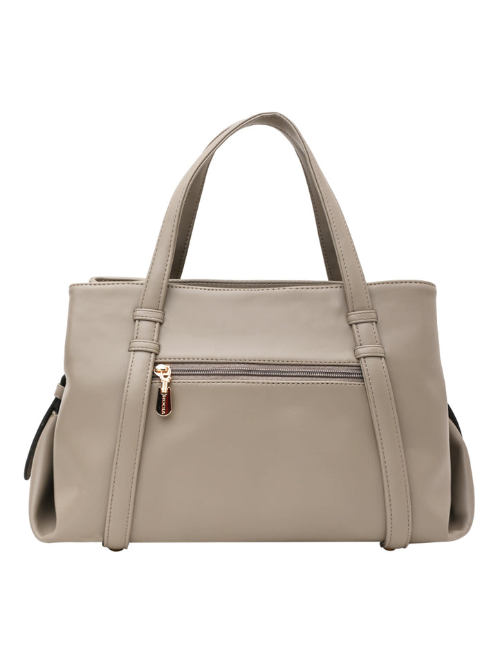 Rocia By Regal Taupe Women Solid Multi Compartent Work Bag