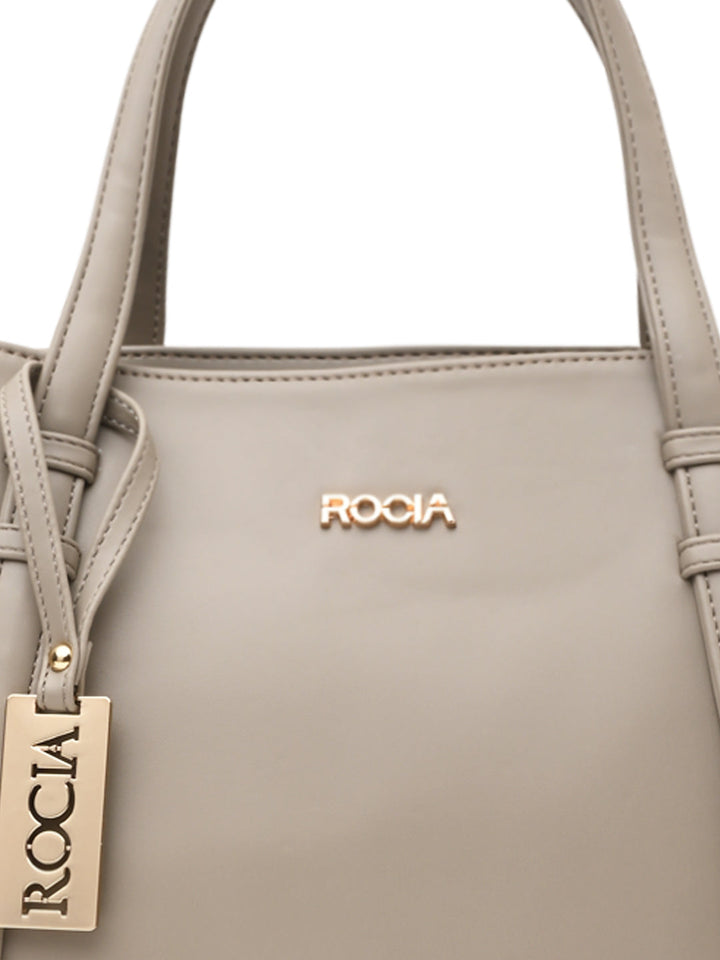 Rocia By Regal Taupe Women Solid Multi Compartent Work Bag