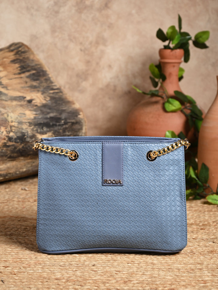 Rocia By Regal Blue Women Woven Shoulder Bag