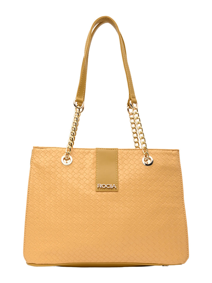 Rocia By Regal Mustard Women Woven Shoulder Bag