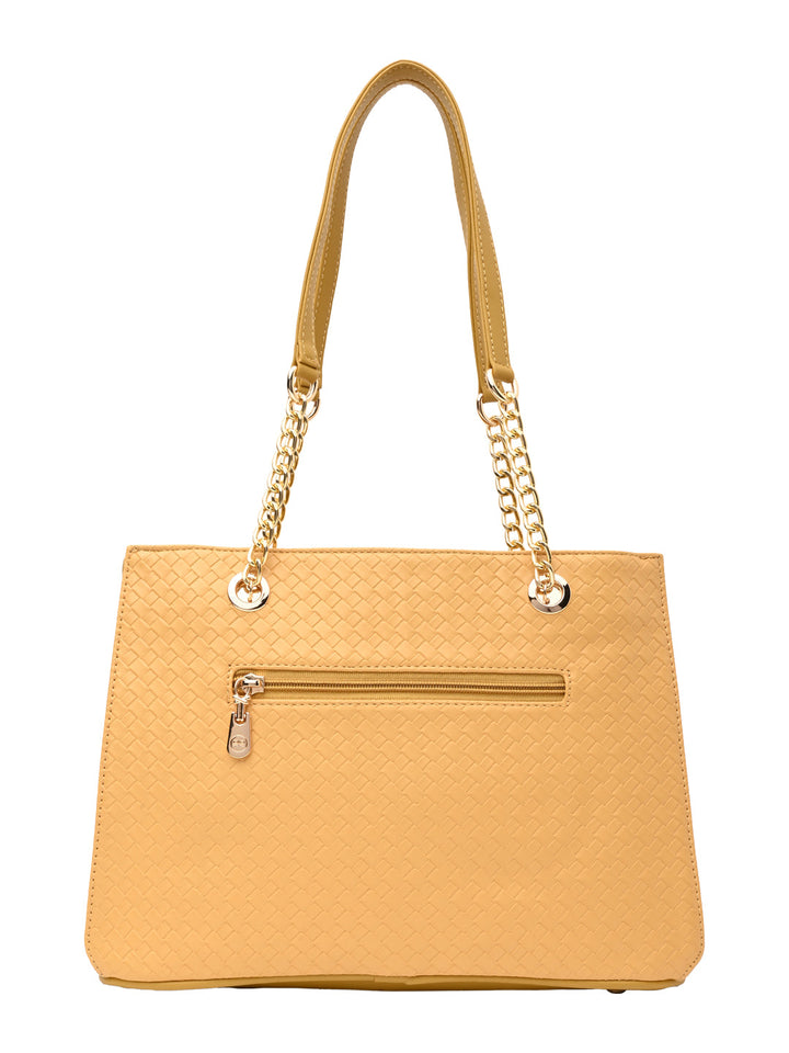 Rocia By Regal Mustard Women Woven Shoulder Bag