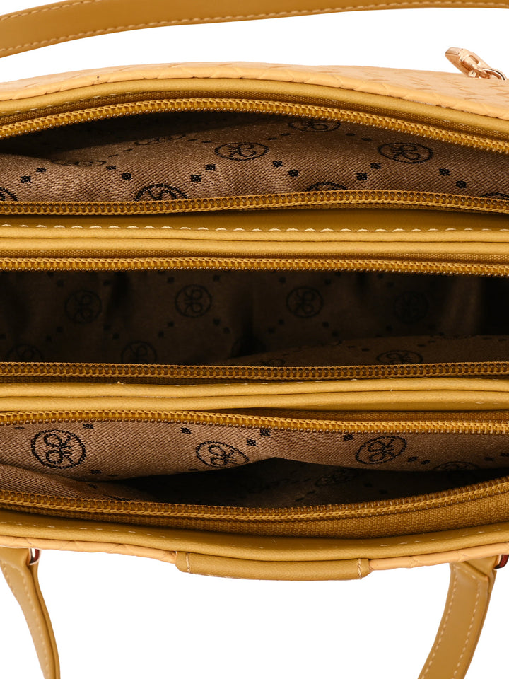 Rocia By Regal Mustard Women Woven Shoulder Bag