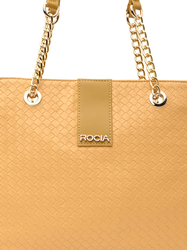 Rocia By Regal Mustard Women Woven Shoulder Bag