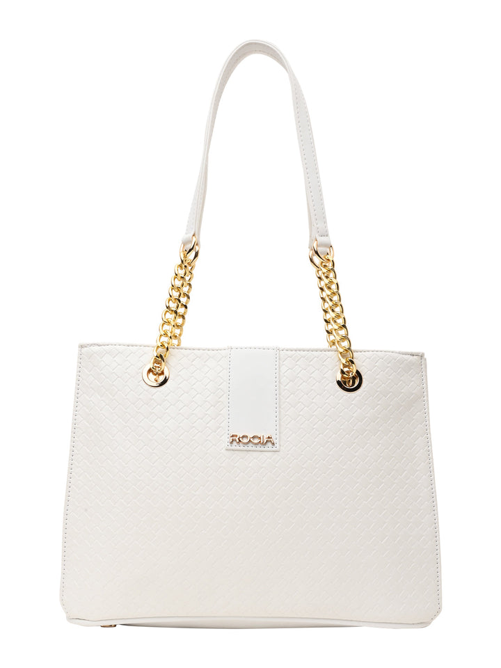 Rocia By Regal White Women Woven Shoulder Bag
