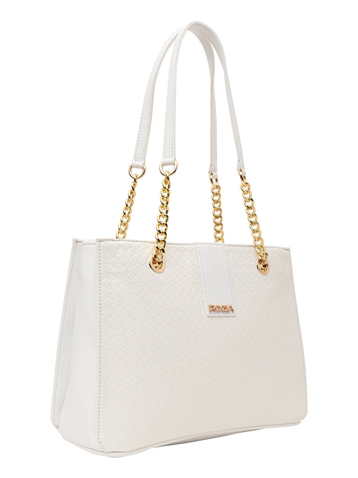 Rocia By Regal White Women Woven Shoulder Bag