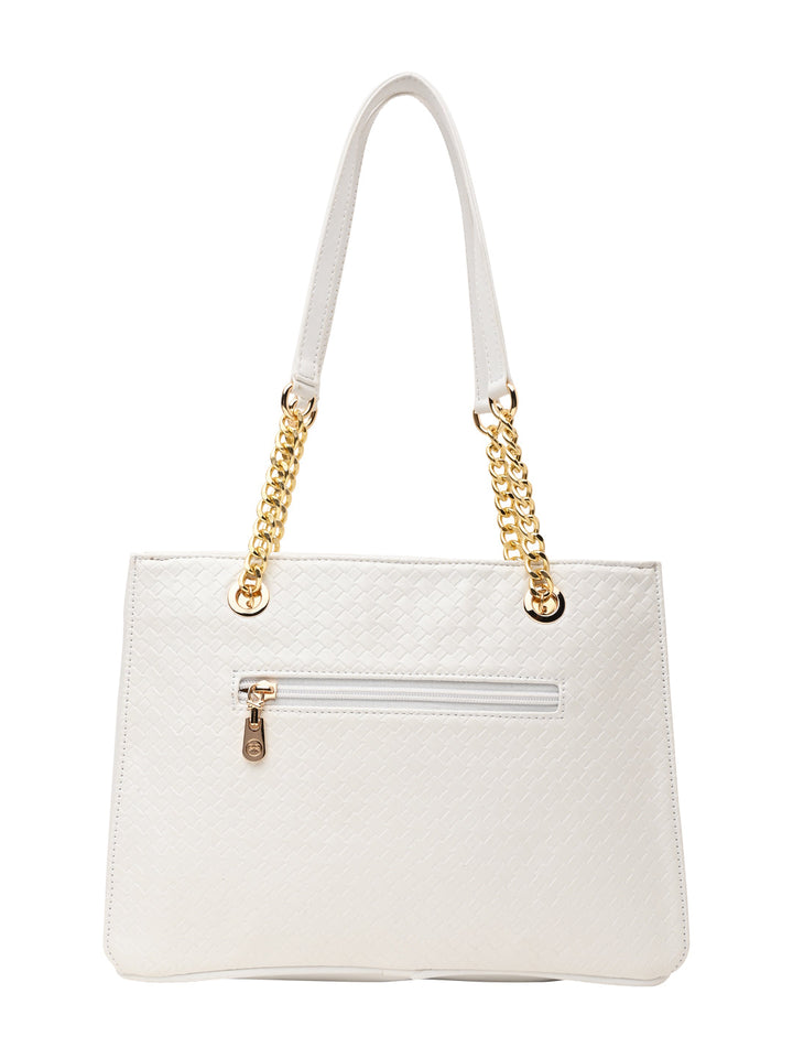 Rocia By Regal White Women Woven Shoulder Bag