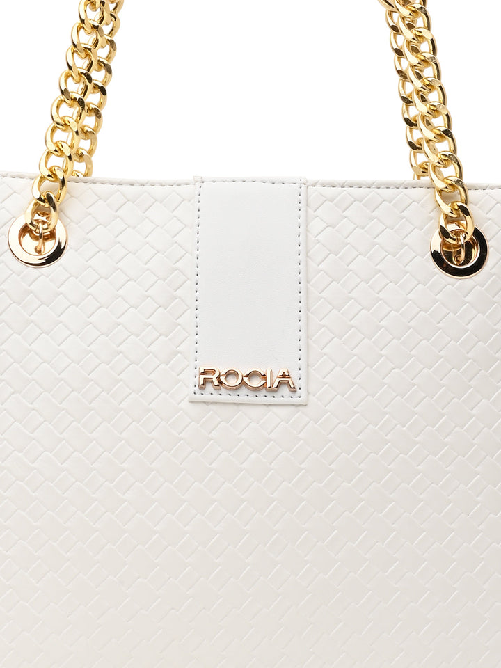 Rocia By Regal White Women Woven Shoulder Bag