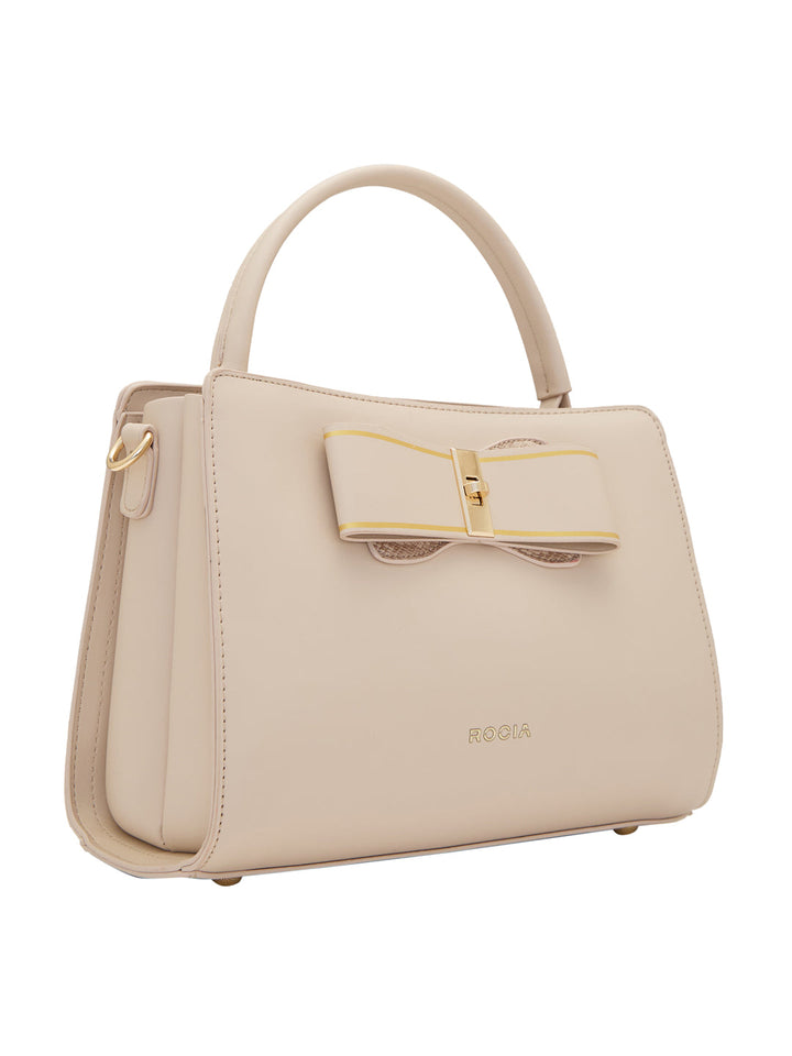 Rocia By Regal Beige Women Smart Bow Embellished Bag