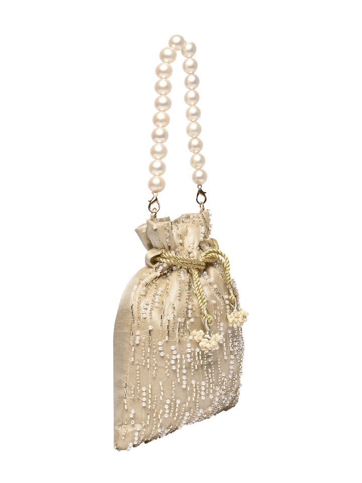 Rocia By Regal Ivory Women Pearl Jewelled Potli