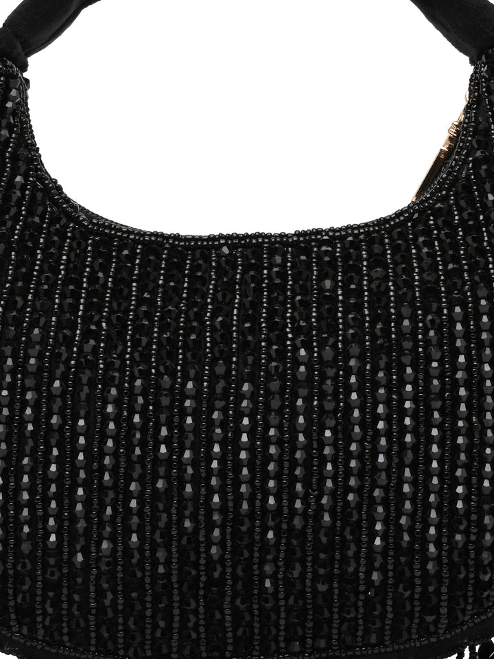 Rocia By Regal Black Women Crystal Work Handbag