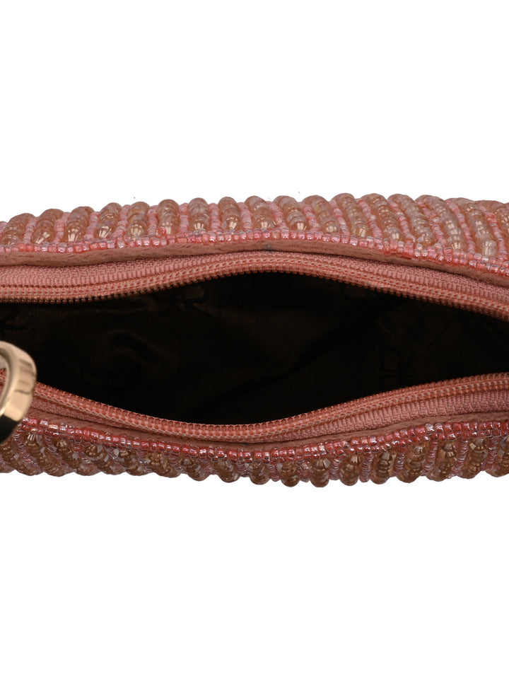Rocia By Regal Pink Women Crystal Work Handbag