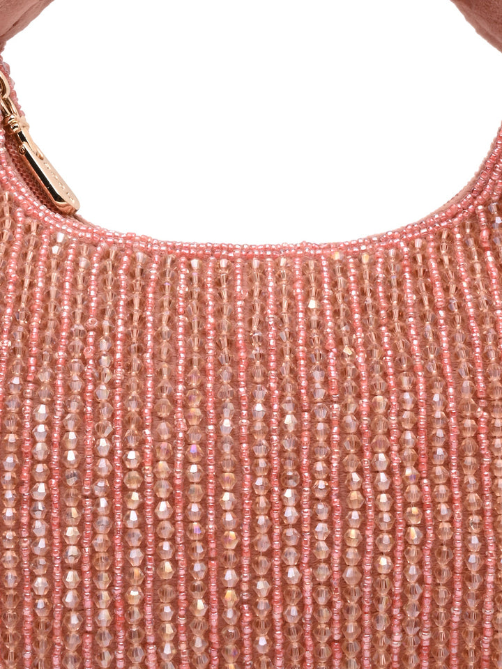 Rocia By Regal Pink Women Crystal Work Handbag