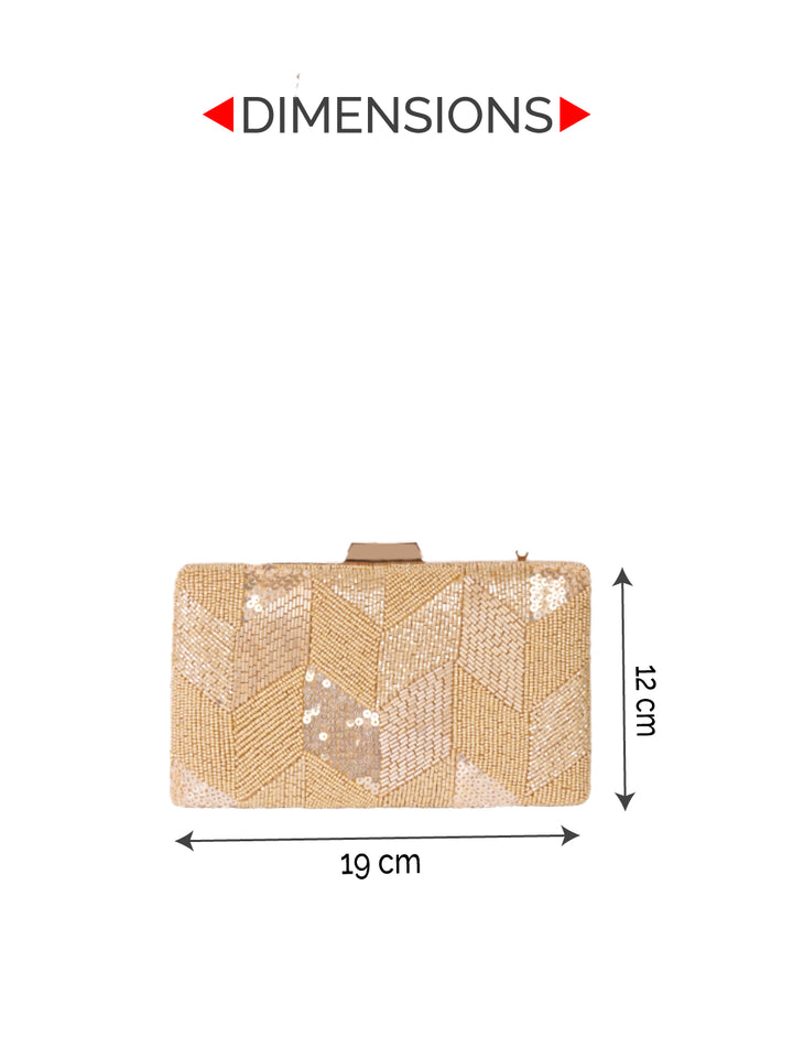Shop Rocia By Regal Gold Women Hand Embroidered Metal Frame Clutch Online