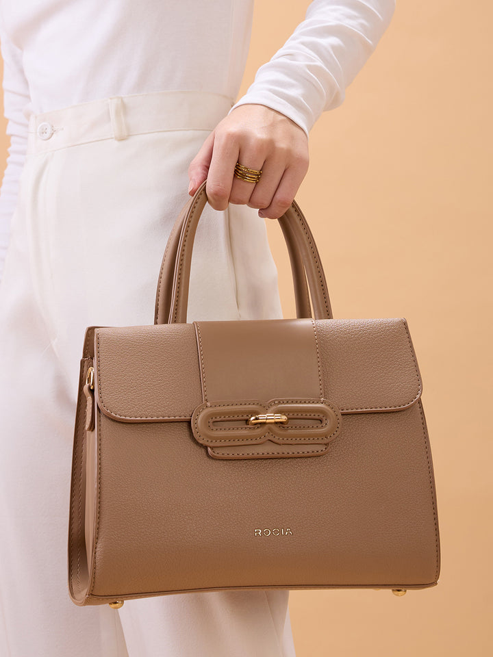 Rocia By Regal Beige Women Smart Day Bag
