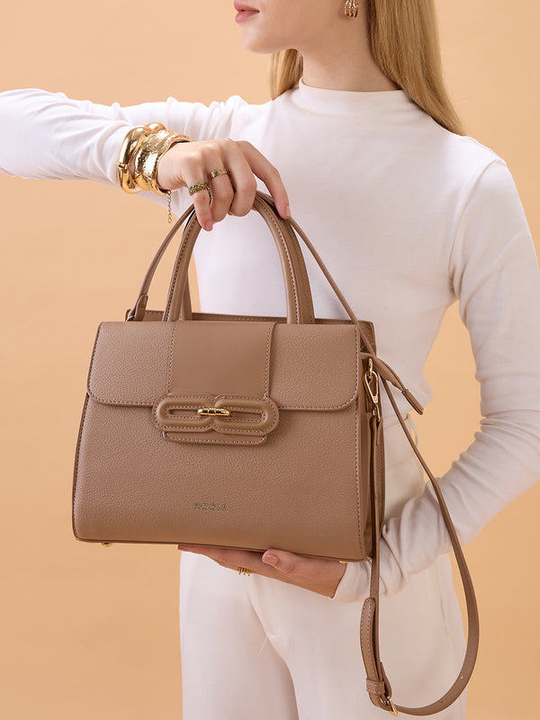 Rocia By Regal Beige Women Smart Day Bag
