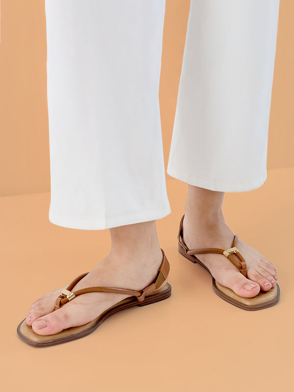 Rocia By Regal Tan Women Casual Flat Sandals