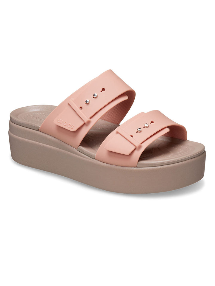 Crocs Pink Women Brooklyn Sandal Low Wedges