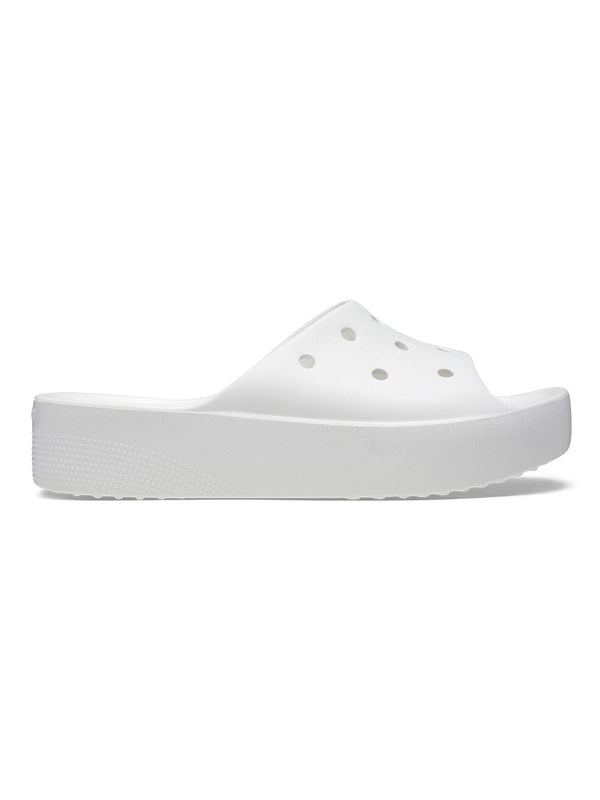Crocs White Women Classic Platform Slides