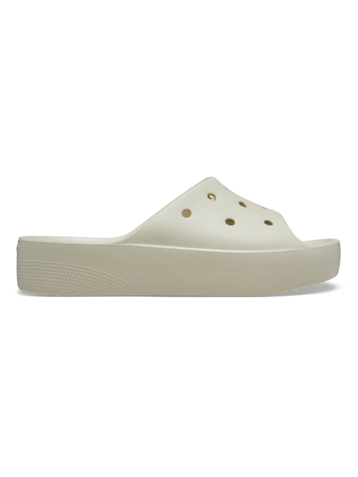 Crocs Cream Women Classic Platform Slides
