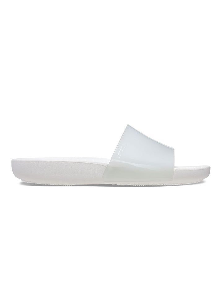 Crocs White Women Splash Glossy Slides