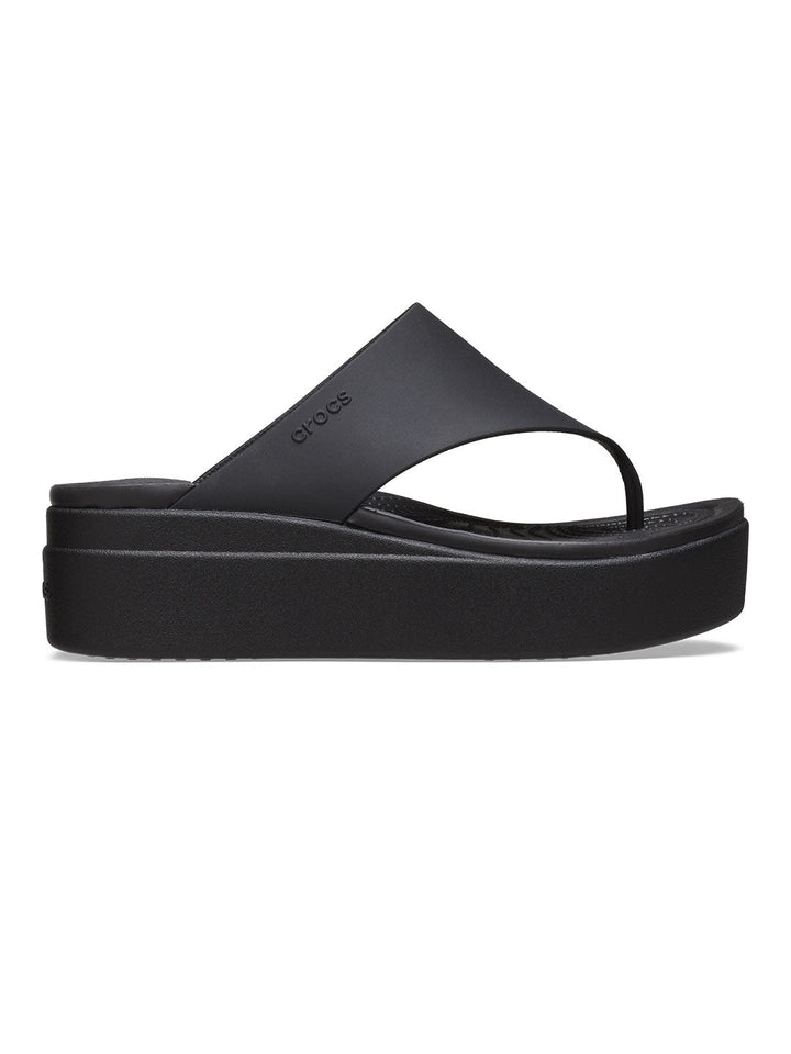 Crocs Black Women Brooklyn Wedge Flip Flops