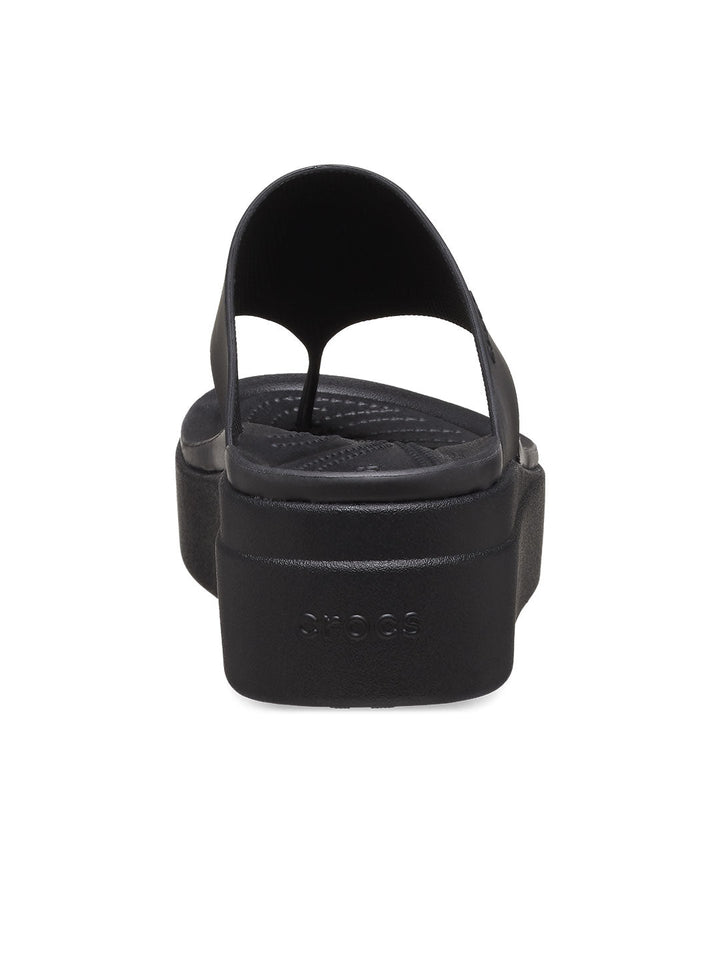 Crocs Black Women Brooklyn Wedge Flip Flops