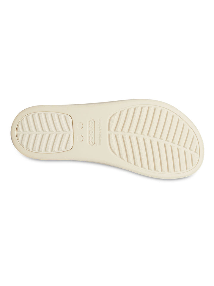 Crocs Cream Women Brooklyn Wedge Flip Flops