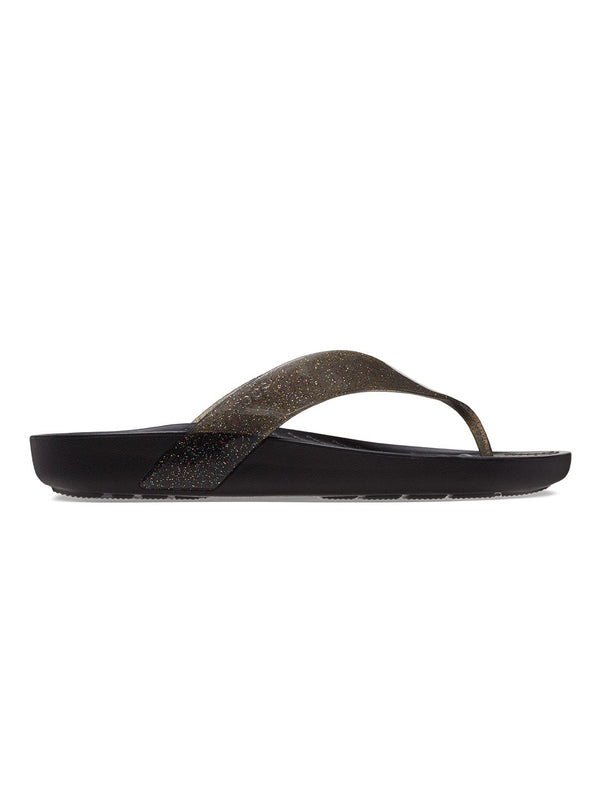 Crocs Black Women Cork Splash Flip Flops