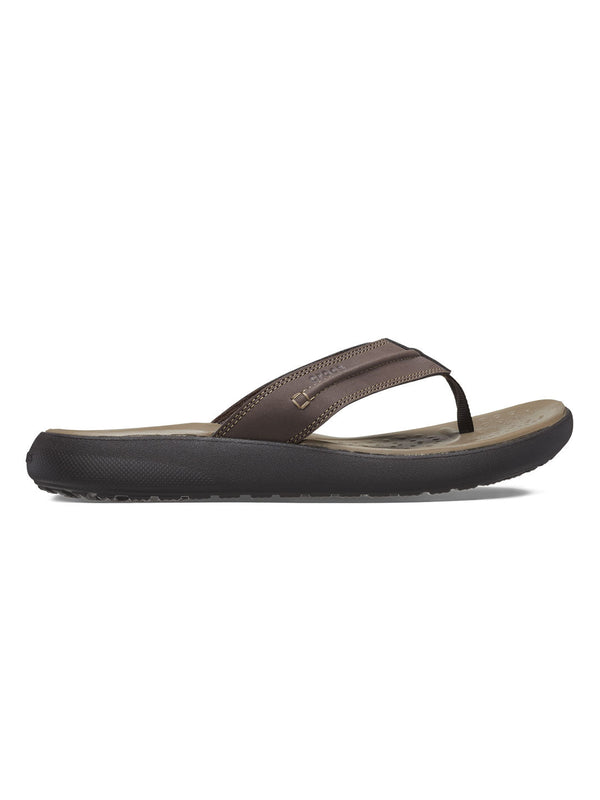 Crocs Brown Men Yukon Vista Ii Literide Flip Flops