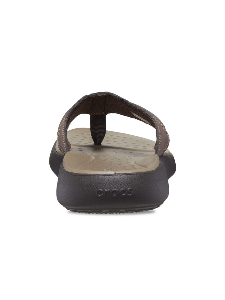 Crocs Brown Men Yukon Vista Ii Literide Flip Flops