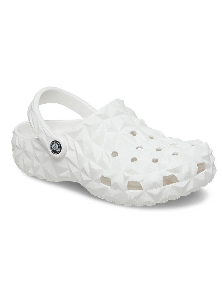 Crocs White Unisex Classic Geometric Clog