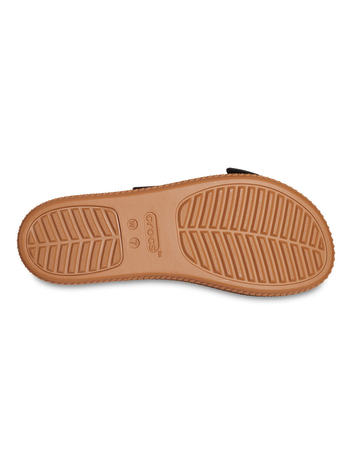 Crocs Black Women Brooklyn Woven Buckle Sandals