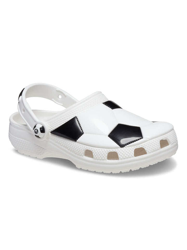 Crocs White Kid Classic Soccer Ball Clog