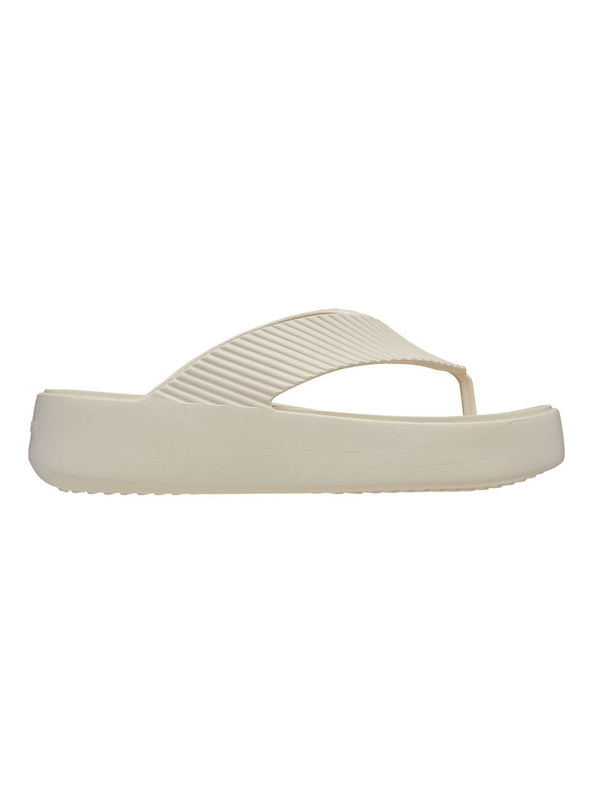 Crocs Cream Women Getaway Groove Platform Flip Flops