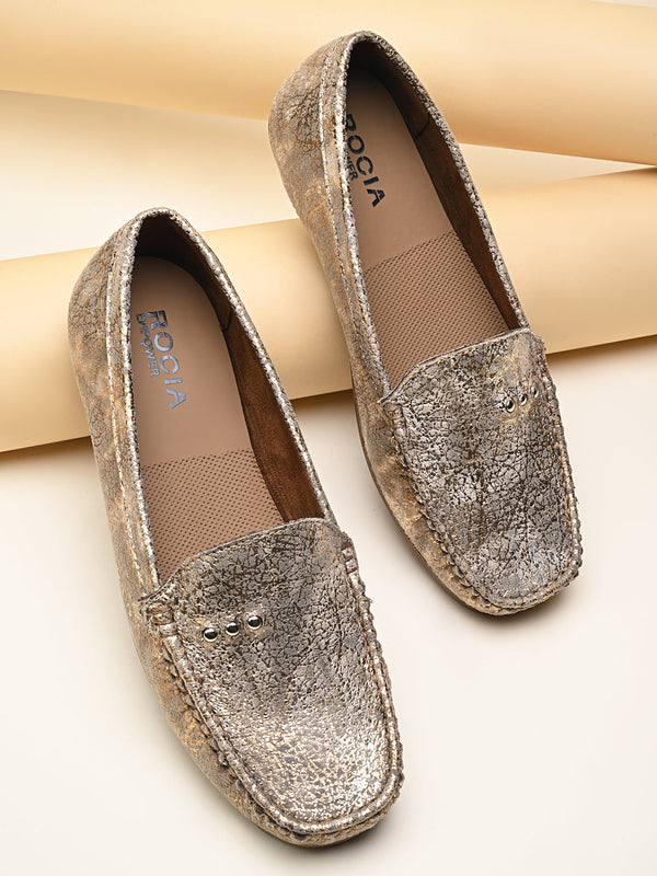 Empower By Rocia Gold Women Comfort Ballerinas