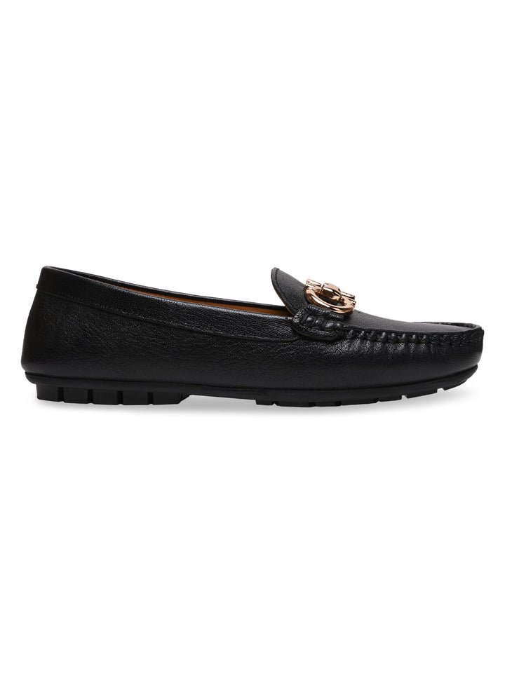 Empower By Rocia Black Women Comfort Buckled Ballerinas