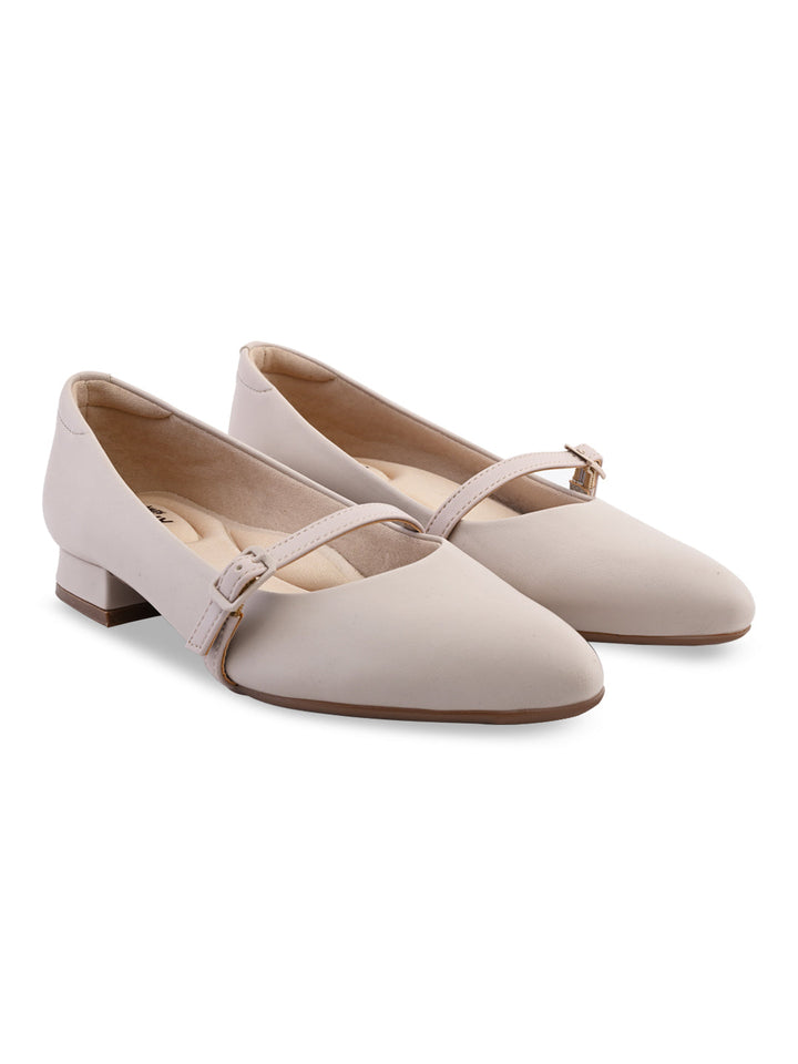 Empower By Rocia Ivory Women Small Heel Pumps