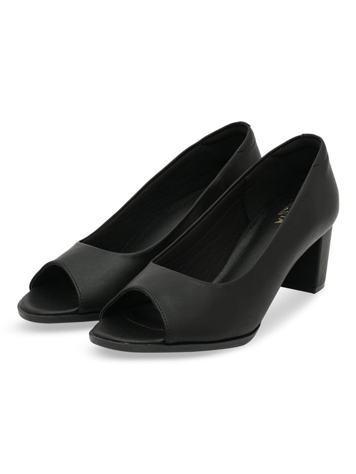 Empower By Rocia Black Women Peep Toe Sandals