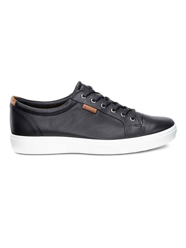 Ecco Black Men Soft 7 M Lace-Up Sneakers