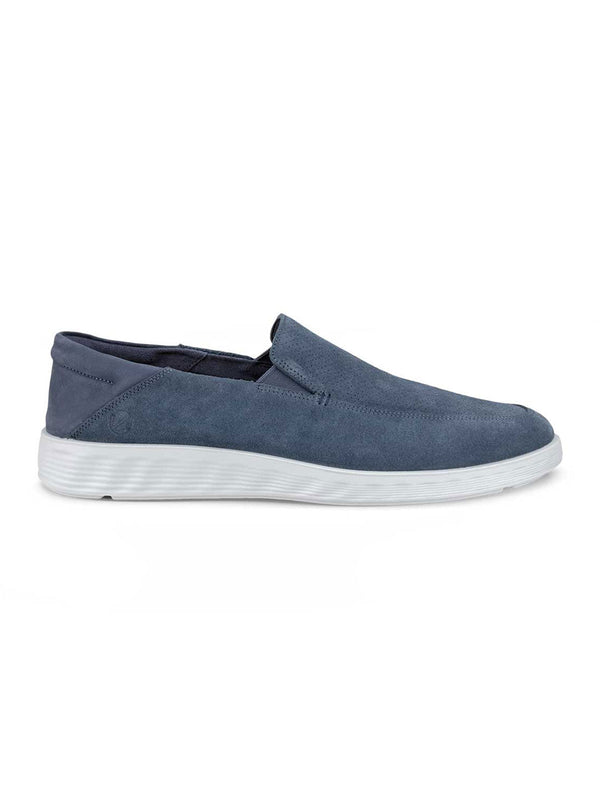 Ecco Blue Men S Lite Hybrid Casual Slip-Ons