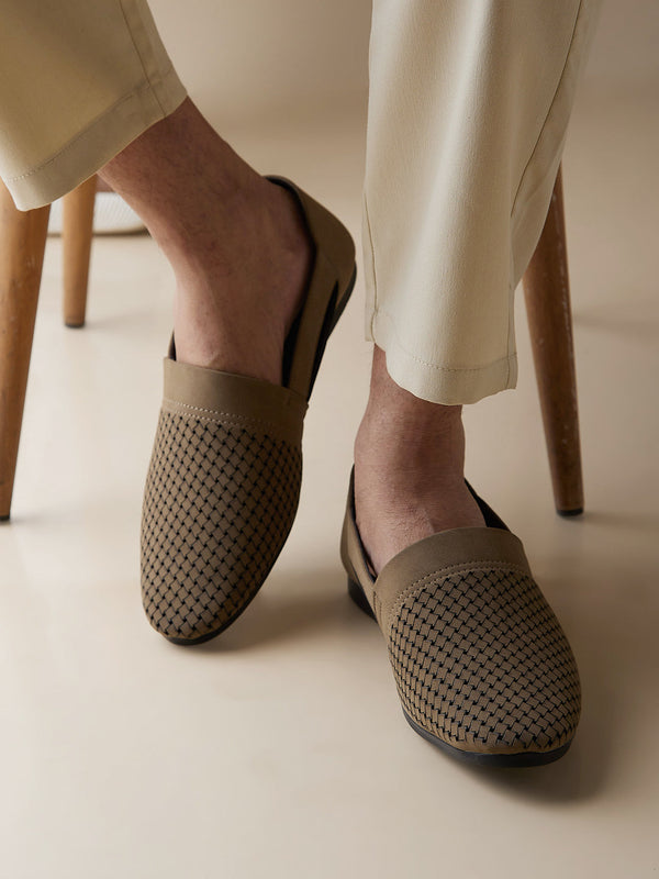 Regal Mens Laser Cut Suede Casual Slip Ons