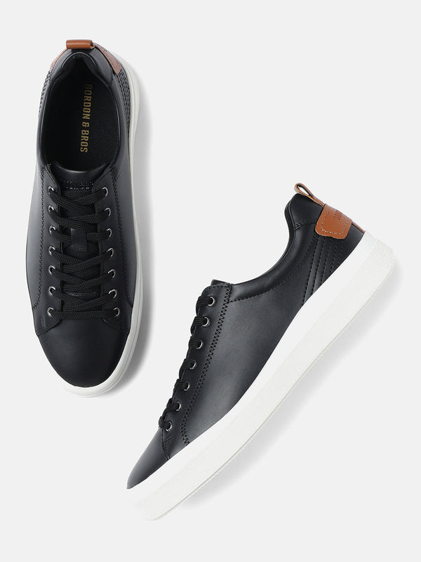 Gordon And Bros Black/Tan Men Lace Up Sneakers
