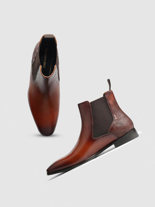 Gordon And Bros Tan Men Chelsea Boots